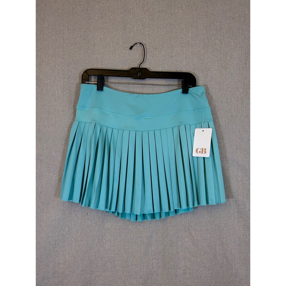 GB Aqua Blue Pleated Tennis Skort Womens XL Built-in Shorts SK27272PDL